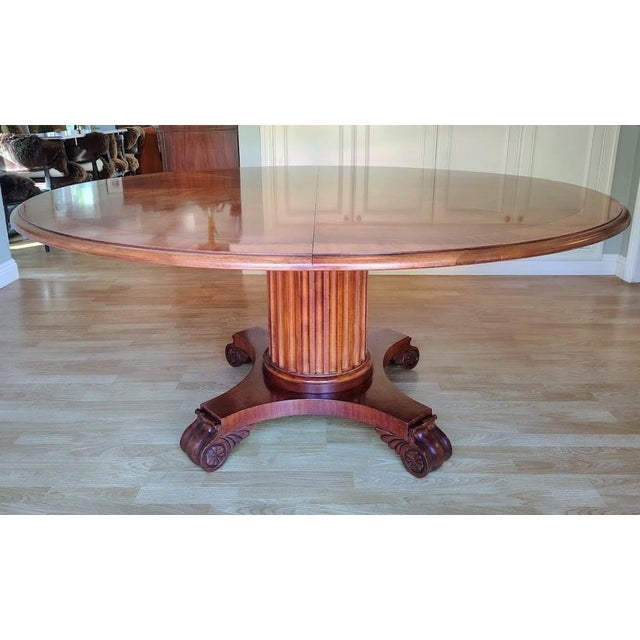 1990s 1990s Large Mahogany Dining Table With Inlaid Bands by Henredon For Sale - Image 5 of 11