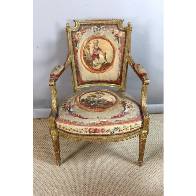 Louis XVI Armchairs, 19th Century, Set of 2 For Sale - Image 13 of 14