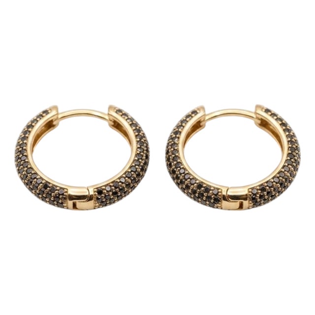 18k Gold Diamond 3.70ct Stud Earrings, New Creation For Sale