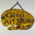 American Double Sided 19th Century "Colosi Art Studio" Wood Trade Sign in Shape of Artist Palette For Sale - Image 3 of 11