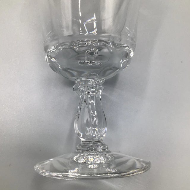 Transparent Vintage Fostoria "Century” Pressed Glass Wine Glasses-Set of 12 For Sale - Image 8 of 13