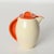 Orange & Ivory Coffee Carafe by Rometti Umbertide, Italy, 1940s For Sale - Image 11 of 16