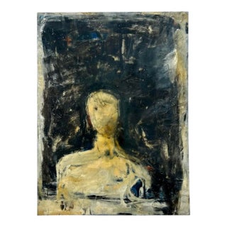 Vintage Boho Abstract Figure Painting For Sale