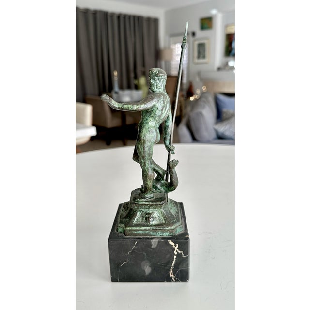 Traditional Bronze Statue Greek God Poseidon Holding Trident For Sale - Image 3 of 17