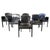 Italian Black Leather Dining Chairs, 1980s, Set of 6 For Sale - Image 15 of 15