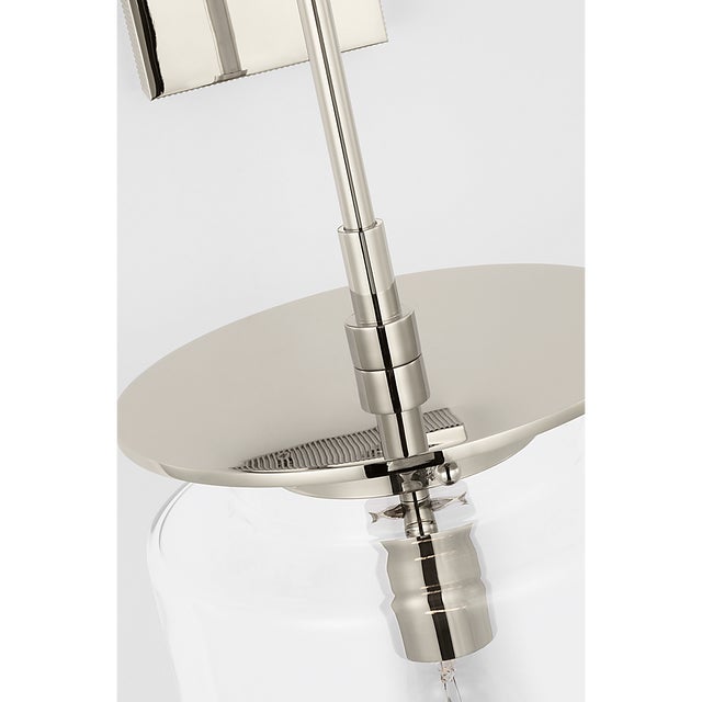 Visual Comfort Ray Booth for Visual Comfort Signature Elias 23" Sconce in Polished Nickel with Clear Glass For Sale - Image 4 of 9