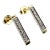 Contemporary 14K Gold Diamond Bar Signature Earrings - 2 Pieces For Sale