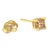Haus of Brilliance IGI Certified 3/8 Cttw Princess-Cut Square Diamond 4-Prong Solitaire Stud Earrings in 14K Yellow Gold (L-M Color, I1-I2 Clarity) For Sale - Image 4 of 6