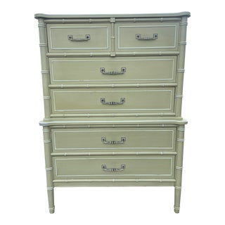 Henry Link Bali Hai Faux Bamboo Tallboy For Sale