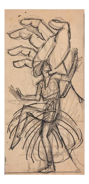 Gabriele Galantara - Satiric Scene for L'asino - Drawing - Early 20th-Century