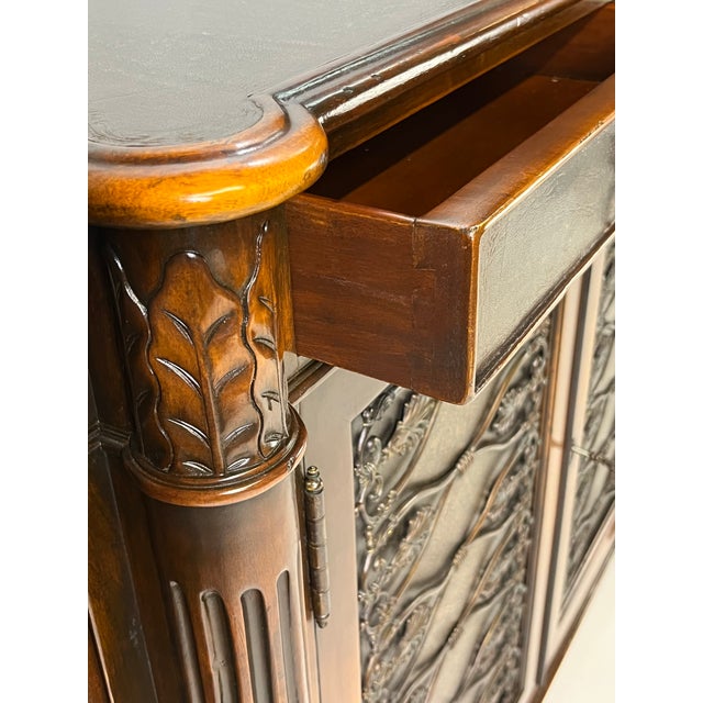 Theodore Alexander Attributed Regency Revival Leather-Top Sideboard With Gallery For Sale - Image 16 of 17