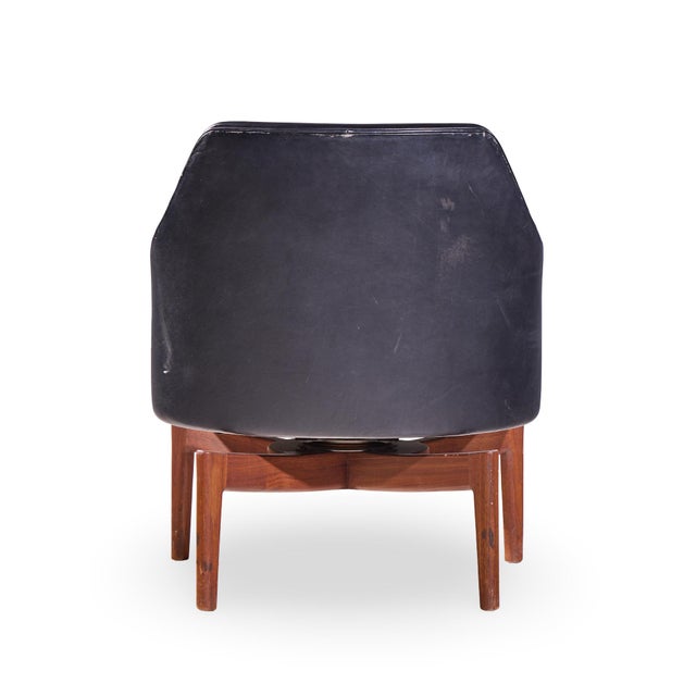 Jens Risom Mid Century Walnut Swivel Chairs - Pair For Sale - Image 9 of 12