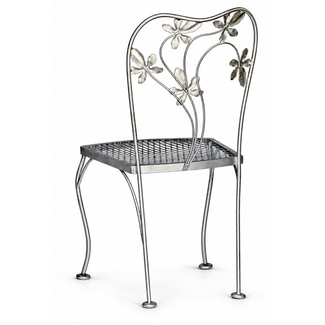 1920's Silver Floral Backs, Set of 3 For Sale - Image 9 of 15