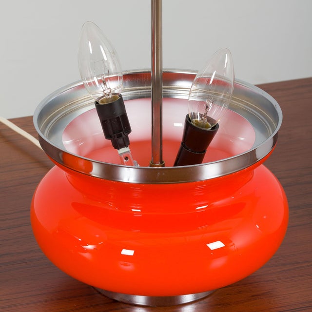 Space Age Italian Murano Glass Table Lamp from AV Mazzega, Italy, 1970s For Sale - Image 9 of 12