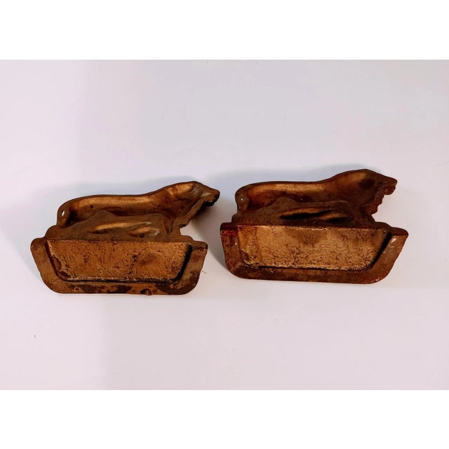 Ac Williams Cast Iron Lion Bookends For Sale - Image 4 of 7