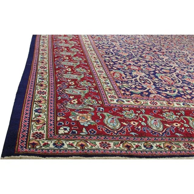 1960s 1960s Old Persian Tabriz Area Rug 10’2″ X 15’9″ For Sale - Image 5 of 8