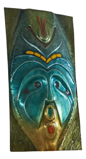 Enameled Mask by Franco Bastianelli for Laurana Pesaro, 1950s