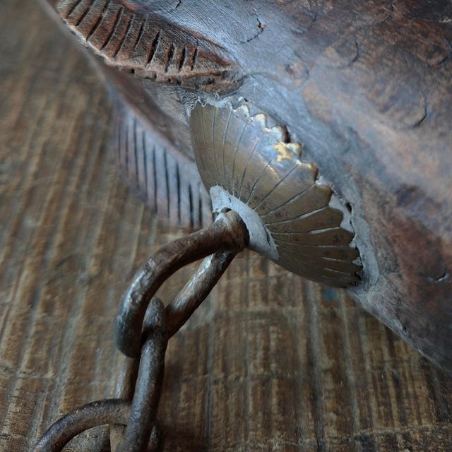 Antique Japanese Sign with Wooden Jizai Kagi Fish, 1890s For Sale - Image 10 of 13