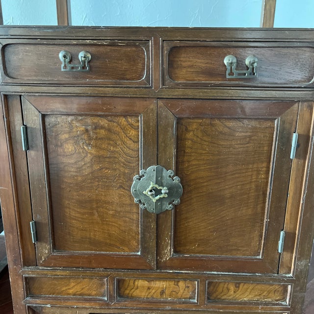 Brown Korean Shelves Elmwood Curios - Set of 2 For Sale - Image 8 of 13