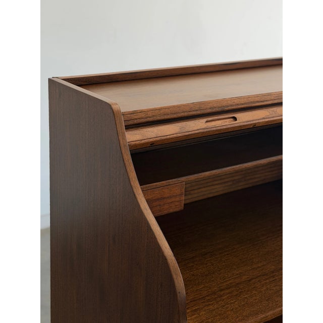Danish Modern Rolltop Desk For Sale - Image 4 of 18