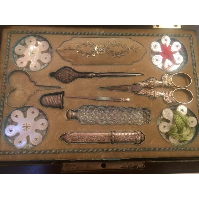 Wood Early 19th C. English Sewing Box For Sale - Image 7 of 9