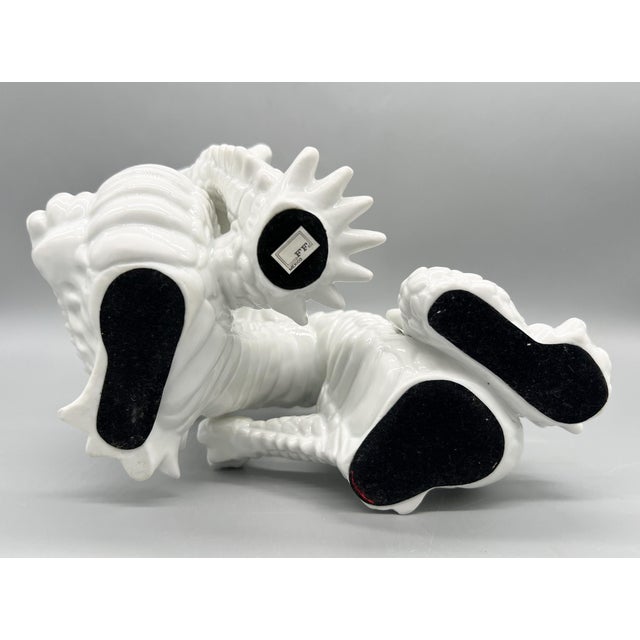 Large 20th Century Blanc De Chine Fitz and Floyd Chinoiserie Dragon Figurine For Sale - Image 9 of 12