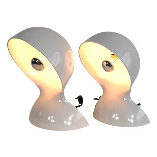 White Table Lamps Dalu by Vico Magistretti for Artemide, 1960s, Set of 2 For Sale