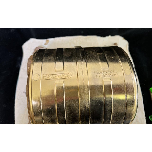 Chinoiserie Vintage Sherle Wagner Chinoiserie & Gold Plate 4-Piece Bathroom Vanity Set For Sale - Image 3 of 7