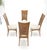Wood Set 4 Burl Wood Cane Back NEW Upholstery Dining Chairs Mid Century Modern MINT! For Sale - Image 7 of 15