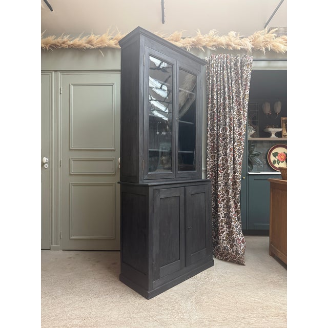 Antique Two-Part Black Buffet, 1890s For Sale - Image 12 of 15