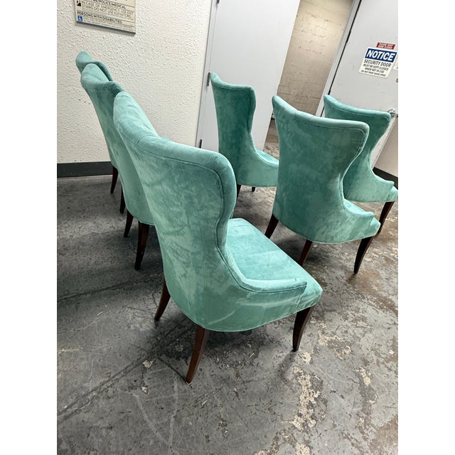 Bernhardt Art Deco Tufted Side Chairs, Set of Six For Sale In San Francisco - Image 6 of 12
