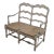 Country French Paint Decorated Rush Seat Settee For Sale