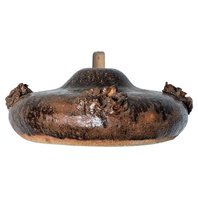 Black and Brown Ceramic Pendant Light, Denmark, 1970s For Sale - Image 15 of 15