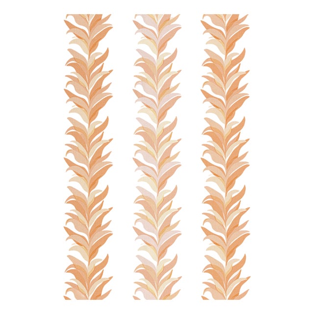 The House of Scalamandré Chira Island Wallpaper, Peach For Sale