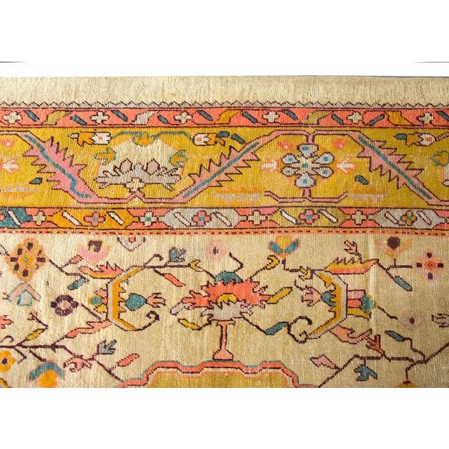 Textile Early 20th Century Turkish Oushak Rug For Sale - Image 7 of 16