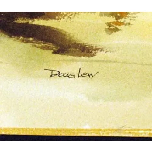 Doug Lew "Gull Cliffs" Hand Signed Original Watercolor Painting, Sea For Sale In Denver - Image 6 of 7