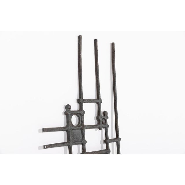 1980s Brutalist Crafted Door Wall Art For Sale - Image 5 of 8