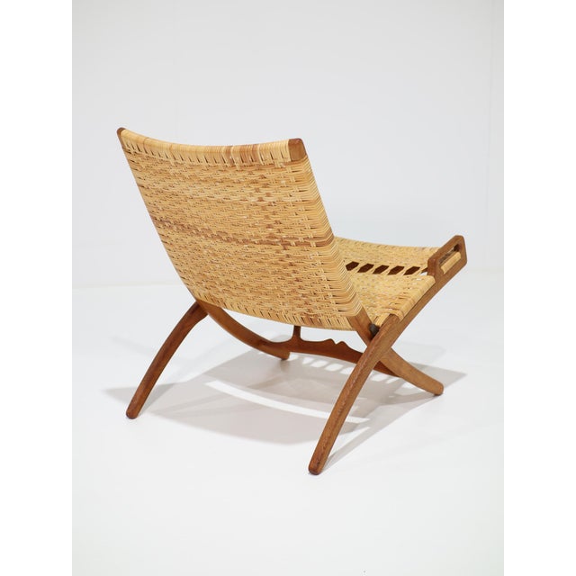 Wood JH512 Folding Chair in Rattan and Oak by Hans J. Wegner for Johannes Hansen, Denmark, 1950s For Sale - Image 7 of 18