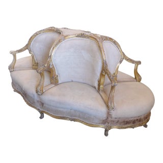 Six-Seat 19th Century French Conversation Bench For Sale