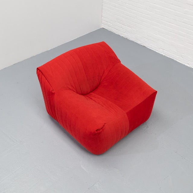 Textile Sandra Armchair attributed to Annie Hieronimus for Cinna, 1970s For Sale - Image 7 of 15