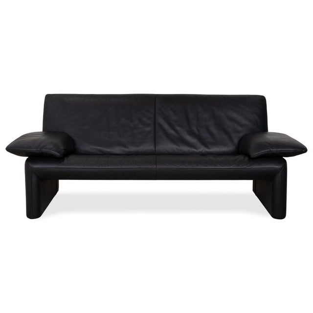 Leather Two-Seater Black Sofa with Manual Function by Jori Linea For Sale - Image 15 of 15