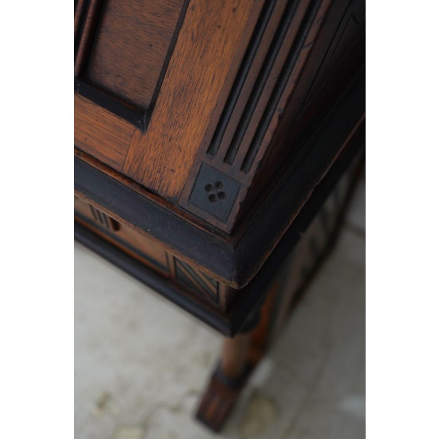 Stunning American Eastlake Victorian Walnut Secretary Desk For Sale - Image 14 of 18
