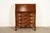 English Chippendale Solid Mahogany Drop Front Secretary Desk by Jasper Cabinet Co. For Sale - Image 3 of 18