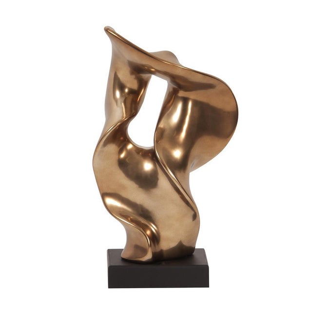 Kenneth Ludwig Chicago Abstract Matte Bronze Ceramic Statue For Sale - Image 4 of 7