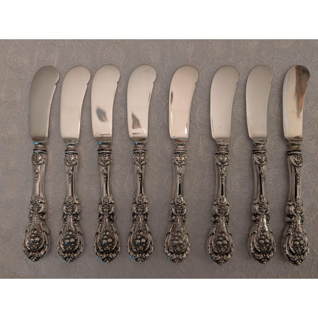 These butter spreaders are all sterling silver meaning both the hollow handles and the blades are sterling. Truly...