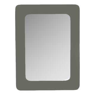 Vintage Italian Smoked Glass Wall Mirror, 1970s For Sale