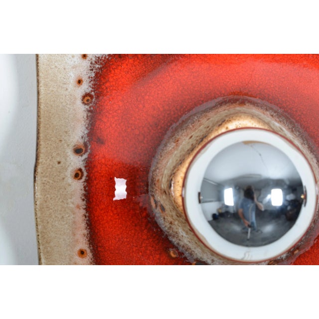 Fat Lava Ceramic Sconce from Hustadt Leuchten, 1970s, in Flawless conditions. Designed 1970 to 1979 This piece has an...