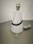 White Murano Glass Lamp with Black Band, 1970s, in Flawless conditions. Designed 1970 to 1979 European Plug (up to...