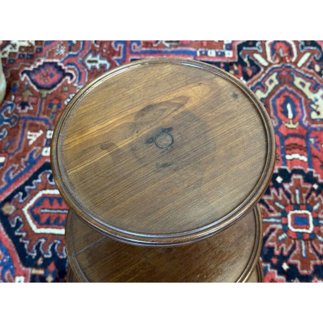 Brown 19th Century Three-Tiered Mahogany Side Table For Sale - Image 8 of 11