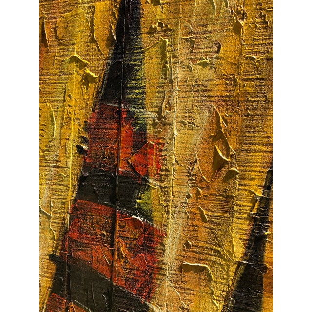 Mid-Century Regatta Painting on Plank Boards For Sale In Greenville, SC - Image 6 of 6